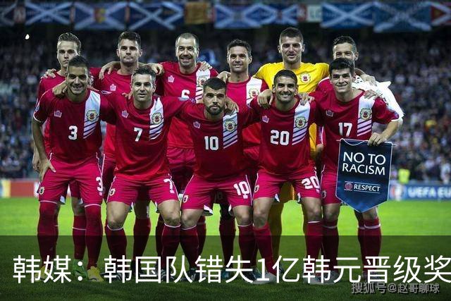 韩媒：韩国队错失1亿韩元晋级奖 但每人仍可拿8000万津贴